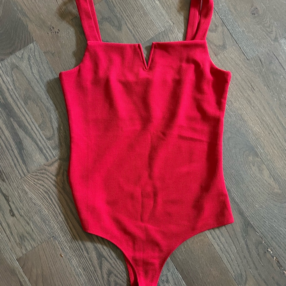 NWT kindred red tank top bodysuit suit sz Large